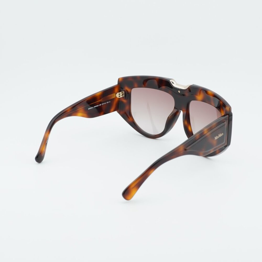 Exclusive Sale! Max Mara ORSOLA MM0083 52F Sunglasses Dark Havana Shield Frame - Picture 10 of 11